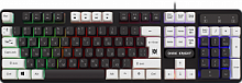 Клавиатура проводная игровая DEFENDER Dark Knight GK-077 RU,104кн,радужная, черн-белая (1/20) (45077)