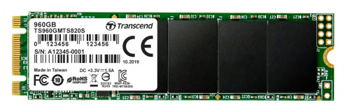 Внутренний SSD  Transcend  960GB  MTS820, SATA-III R/W - 560/520 MB/s, (M.2), 2280, 3D NAND (TS960GMTS820S) фото 2