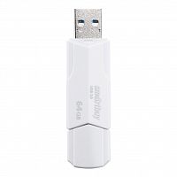 Флеш-накопитель USB 3.1  64GB  Smart Buy  Clue  белый (SB64GBCLU-W3)
