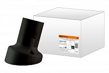 Патрон TDM Е27 настенный, термостойкий пластик, наклонный, черный, Б/Н (10/10/200) (SQ0335-0078)