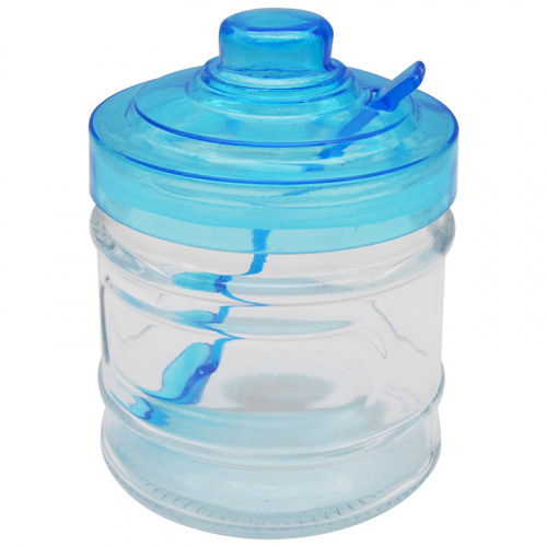 Банка универсальная DOLCE 300 мл с ложкой и крышкой (стекло, пластмасса) (1/48) (103618)