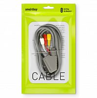 я  | Кабель соединительный Smartbuy SCART - 3xRCA (M), 1,8 м, в пакете (1/25) (KA-518-125)