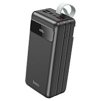 Мобильный аккумулятор Аккумулятор внешний HOCO J86B, Electric, 60000mAh, пластик, LED, 3 USB, 8-pin, Micro, Type-C 22,5 Вт, PD3.0, цвет: чёрный (1/12) (6931474771742)