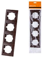 Рамка 4-х постовая вертикальная венге , с/у, "Лама" (12/144) TDM (SQ1815-0435)