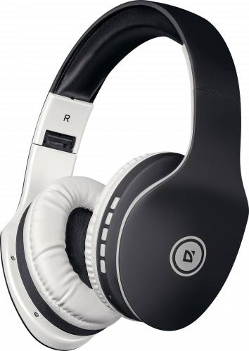 Наушники полноразмерные DEFENDER FreeMotion B525, Bluetooth,MP3.FM, черные/белые (1/40) (63525) фото 2