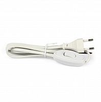 Шнур SMARTBUY с плоской вилкой и проходным выключателем 1,7 метра белый ШВВП 2х0,75 (SBE-06-P05-w) (1/100)