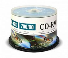 Диск MIREХ CD-RW 4Х-12Х 700МБ Кейк бокс 50 (50/300) (UL121002A8B)