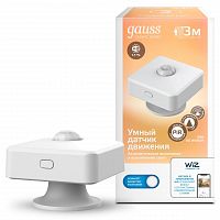 Датчик движения Gauss электронный Smart Home 1,5W 3V Wi-Fi 3м 120° 1/6 (4010322)