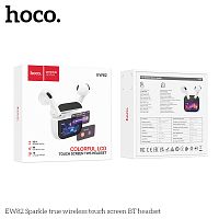 Наушники внутриканальные HOCO EW82 Sparkle, пластик, bluetooth 5.4, микрофон, сенсорный экран, цвет: белый (1/20/200) (6942007646529)