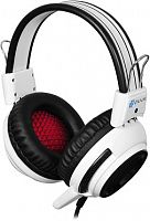 Гарнитура проводная игровая Оклик HS-G300 ARMAGEDDON белый/черный 2.2м мониторные (361558)