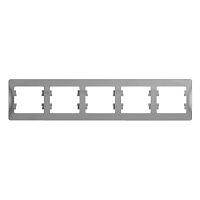 Рамка 5-м GLOSSA горизонт. алюм. Systeme Electric GSL000305 (1/5/20)