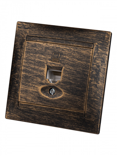 Розетка компьютерная RJ45 старинная бронза с/у, "Лама" (1/10) TDM (SQ1815-0757) фото 5 Розетка компьютерная RJ45 старинная бронза с/у, "Лама" (1/10) TDM (SQ1815-0757) фото 5