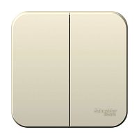 Выключатель 2-кл. О/У BLANCA 10А IP20 (сх. 5) 250В с изолир. пластиной молочн. Systeme Electric BLNVA105012 (1/15/90)