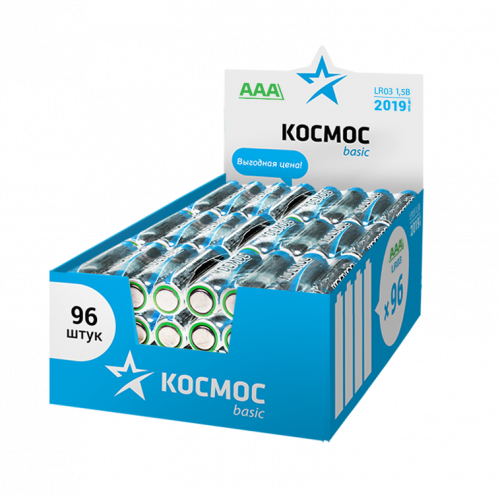 Элемент питания КОСМОС  LR03 SR4 96BOX (б/б) (96/384) (KOCLR03_96BOX)