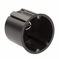 Коробка установочная ЭРА KUP-73-73-m-black для полых стен саморезы металлические лапки черная IP20 (1/96)