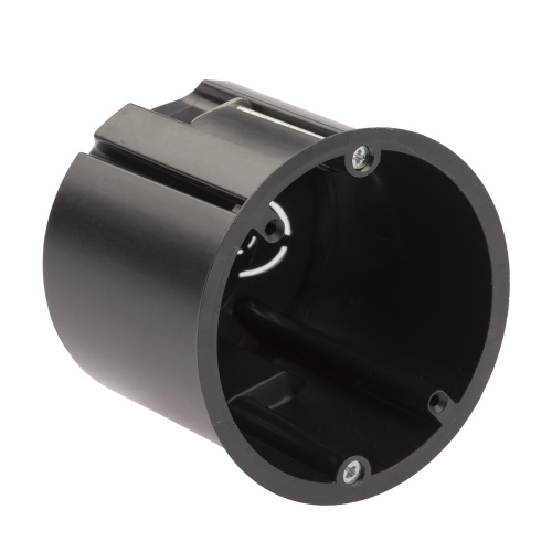 Коробка установочная ЭРА KUP-73-73-m-black для полых стен саморезы металлические лапки черная IP20 (1/96)