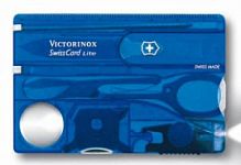 Швейцарская карта Victorinox SwissCard Lite, синий, полупрозрачный (подар. коробка) (0.7322.T2)