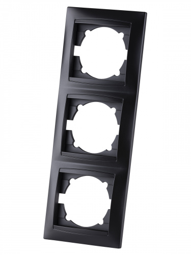 Рамка 3-х постовая вертикальная графит , с/у, "Лама" (15/180) TDM (SQ1815-0634) фото 5 Рамка 3-х постовая вертикальная графит , с/у, "Лама" (15/180) TDM (SQ1815-0634) фото 5