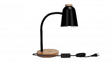 Светильник RITMIX LED-755E Black настольный для ламп Е27, в комплекте лампа 7Вт, основание-подставка, гибкий держатель (1/16) (80003892)