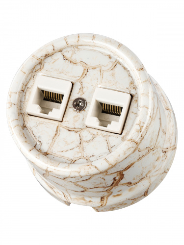 Розетка TDM двойная компьютерная RJ45 мраморная «Болонь» (1/72) (SQ1820-0151) фото 6 Розетка TDM двойная компьютерная RJ45 мраморная «Болонь» (1/72) (SQ1820-0151) фото 6