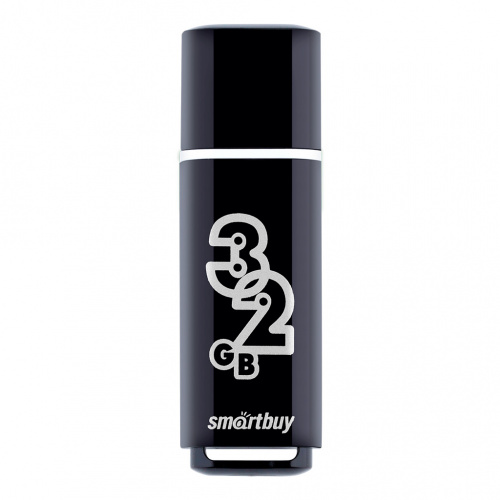 Флеш-накопитель USB  32GB  Smart Buy  Glossy  чёрный (SB32GBGS-K)