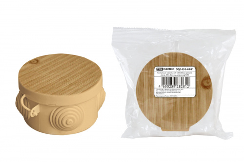 Распаячная коробка ОП D65х40мм, крышка, сосна, IP54, 4вх. инд. штрихкод TDM (1/60) (SQ1401-0701) Распаячная коробка ОП D65х40мм, крышка, сосна, IP54, 4вх. инд. штрихкод TDM (1/60) (SQ1401-0701)