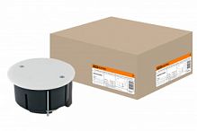 Установочная коробка СП D73х45мм, крышка, метал. лапки, IP20, TDM (1/160) (SQ1403-0026)