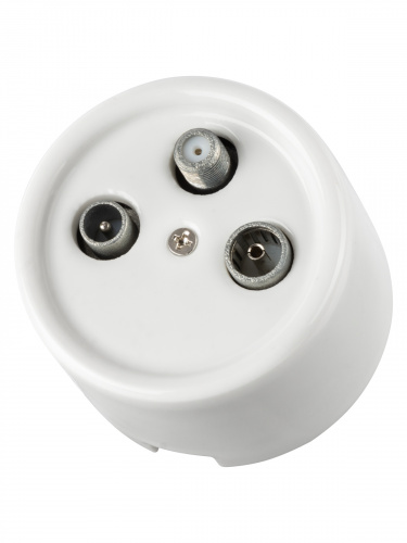 Розетка TDM TV+R+ SAT проходная белая «Болонь» (1/72) (SQ1820-0058) фото 6