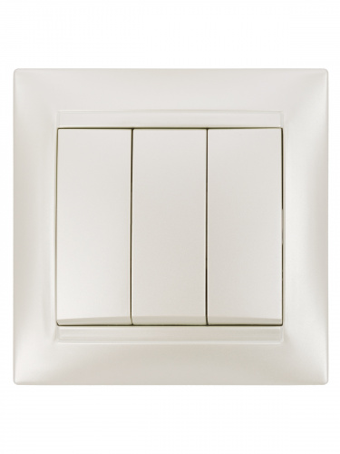 Выключатель 3-х кл. 10А перламутр "Лама" (10/120) TDM (SQ1815-0803) фото 5 Выключатель 3-х кл. 10А перламутр "Лама" (10/120) TDM (SQ1815-0803) фото 5