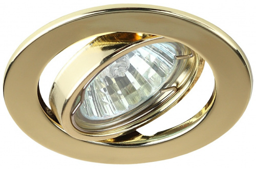 Светильник ЭРА ST2A GD штампованный поворотный MR16 12V/220V 50W золото (100/2400) (C0043806) фото 4