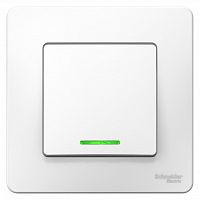 Переключатель проходной 1-кл. С/У BLANCA 10А IP20 (сх. 6) 250В с подсветкой бел. Systeme Electric BLNVS010611 (1/10/60)