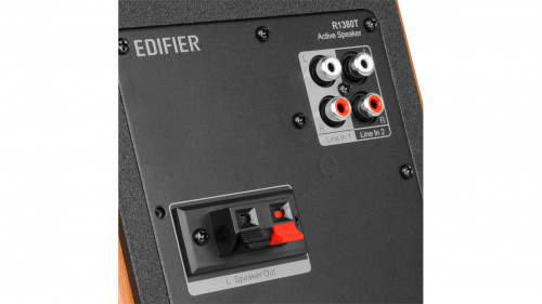 Акустика EDIFIER R1380T brown. Вых.мощ:21Вт+21Вт.2дин.в кол.Ч.х-ка:55Гц-20кГц.Вх:лин.2шт.компл:ДУ (1/2) (80002217) фото 2