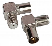 Переходник гнездо F-штекер TV угловой Simple RS-A04 ЭРА (1/1000) (Б0048297)