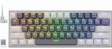 Клавиатура беспроводная REDRAGON Fizz Pro соединение USB BT/Radio для ноутбука LED кабель 1.8м белый/серый (1/10) (70670)