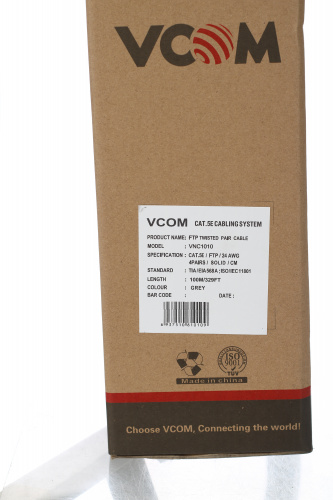 Кабель VCOM FTP 4 пары кат.5е (бухта 100м) (1/4) (VNC1010) фото 4 Кабель VCOM FTP 4 пары кат.5е (бухта 100м) (1/4) (VNC1010) фото 4