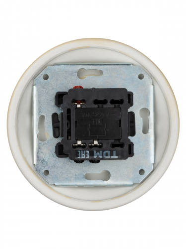 Выключатель скрытой установки фарфоровый поворотный 2-кл. с ручкой (бантик) 10А сл. кость «Болонь» TDM (SQ1820-0315) фото 3 Выключатель скрытой установки фарфоровый поворотный 2-кл. с ручкой (бантик) 10А сл. кость «Болонь» TDM (SQ1820-0315) фото 3