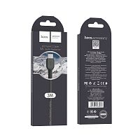 Кабель USB - Type-C HOCO X20, 3.0м, круглый, 3.0A, силикон, цвет: чёрный (1/30/300) (6957531068969)