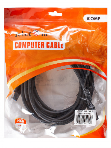 Кабель удлинительный USB3.0 Am-Af  5m Telecom черный (TUS708-5M) (1/30) фото 3
