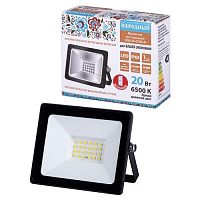 Прожектор светодиодный НАРОДНЫЙ СДО-04-020Н-Ф (с фотореле) 20 Вт, 6500 К, IP65, черный, (1/24) (SQ0336-0232)