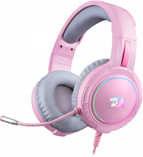 Гарнитура игровая REDRAGON Mento RGB, 3.5мм, розовые (1/10) (71763)