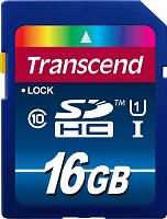 Карта памяти SDHC  16GB  Transcend Class 10 UHS-I (300х) (TS16GSDU1)
