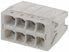 Строительно-монтажная клемма ЭРА NO-224-27 СМК компактная, серия 208, 8 отверстий, 0,5-2,5 мм2 (упак 50 шт.) (50/3000/60000) (Б0043945)
