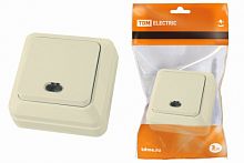 Выключатель 1-кл. открытой установки с подсветкой IP20 10А, сл. кость "Ладога" TDM (1/10/200) (SQ1801-0010)