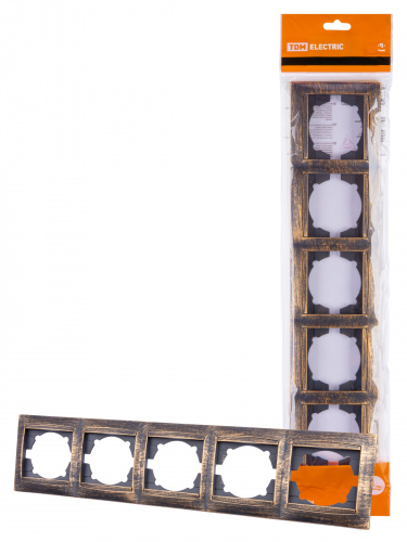 Рамка 5-ти постовая горизонтальная старинная бронза с/у, "Лама" (1/10) TDM (SQ1815-0782) Рамка 5-ти постовая горизонтальная старинная бронза с/у, "Лама" (1/10) TDM (SQ1815-0782)