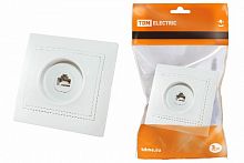 Розетка скрытая установка, компьютерная RJ45 белая "Таймыр" TDM (SQ1814-0021)