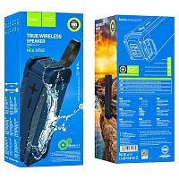 Колонка портативная HOCO HC6, MAGIC, пластик, Bluetooth, водонепроницаемая, FM, TF, AUX, TWS, цвет: синий (1/16) (6931474749079)