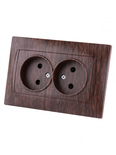Розетка двойная 2П 10А 250В с защ. шт. венге , с/у, "Лама" (7/84) TDM (SQ1815-0412) фото 5 Розетка двойная 2П 10А 250В с защ. шт. венге , с/у, "Лама" (7/84) TDM (SQ1815-0412) фото 5