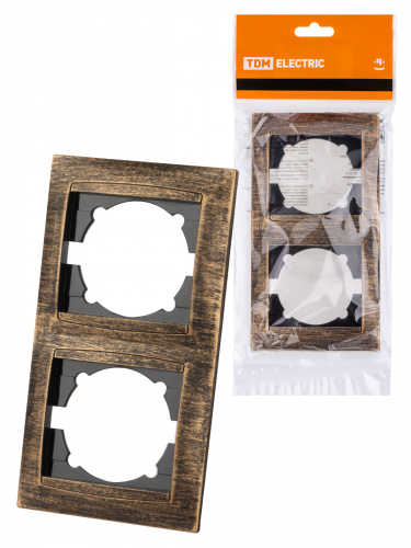 Рамка 2-х постовая вертикальная старинная бронза с/у, "Лама" (1/20) TDM (SQ1815-0779) Рамка 2-х постовая вертикальная старинная бронза с/у, "Лама" (1/20) TDM (SQ1815-0779)