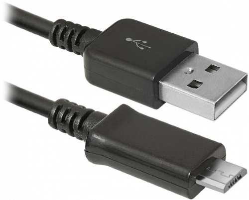 Кабель DEFENDER USB08-03H USB2.0, AM-MicroBM, 1м, черный (1/50/400) (87473) фото 2