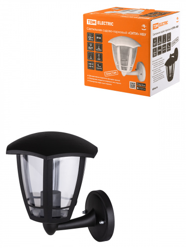 Светильник TDM садово-парковый "СИТИ" НБУ 07-60-003 У1 6-ти гранник настенный вверх черный (1/8) (SQ0330-1306) Светильник TDM садово-парковый "СИТИ" НБУ 07-60-003 У1 6-ти гранник настенный вверх черный (1/8) (SQ0330-1306)
